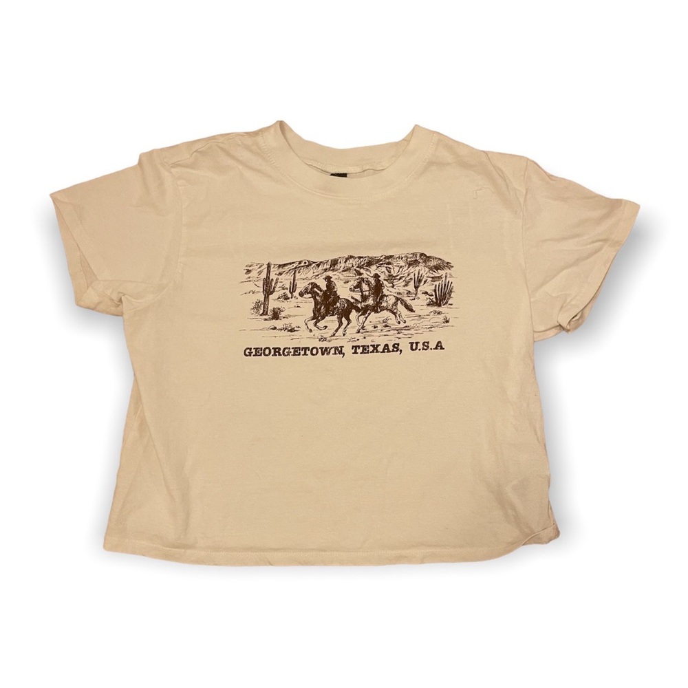 H&M Divided Georgetown, Texas, U.S.A T-shirt with Cowboy on Horse L